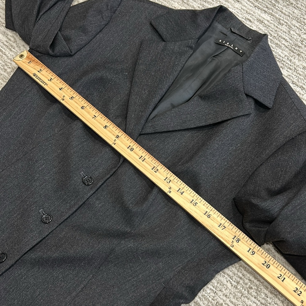 Sisley Made in Italy Wool Stretch Blazer Womens Size 8 Single Breasted 4 Button - Picture 9 of 13